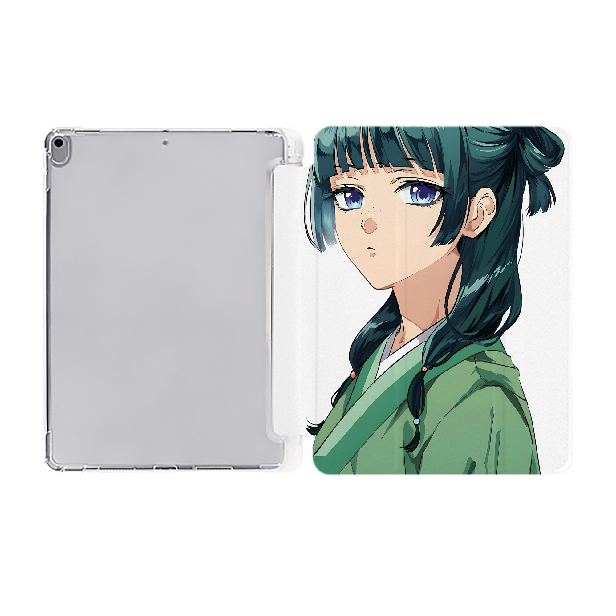 （画像用） 薬屋のひとりごと The Apothecary Diaries IPad ケース ペン収納付き 三つ折りスタンド PUレザー×シリコン 対応機種9.5/10.5/10.9インチ